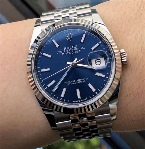 rolex datejust 36 blue.